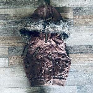Brown Furry Vest